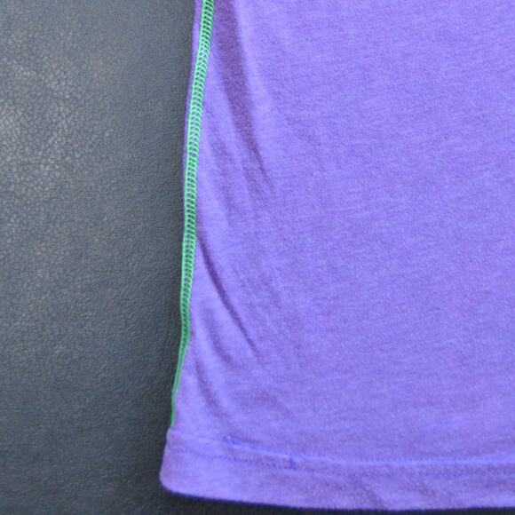 Volcom Large Purple w/ Green Side Stitching Short Sleeve Shirt - Picture 6 of 6
